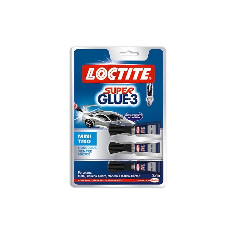ADHESIVO INSTANTANEO SUPER GLUE-3X1GR. MONODOSIS LOCTITE 2640065