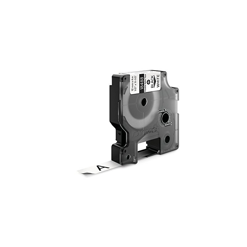 CINTA ROTULADORA RHINOPRO NYLON FLEXIBLE BLANCO 12MM.X3,5M DYMO 18488