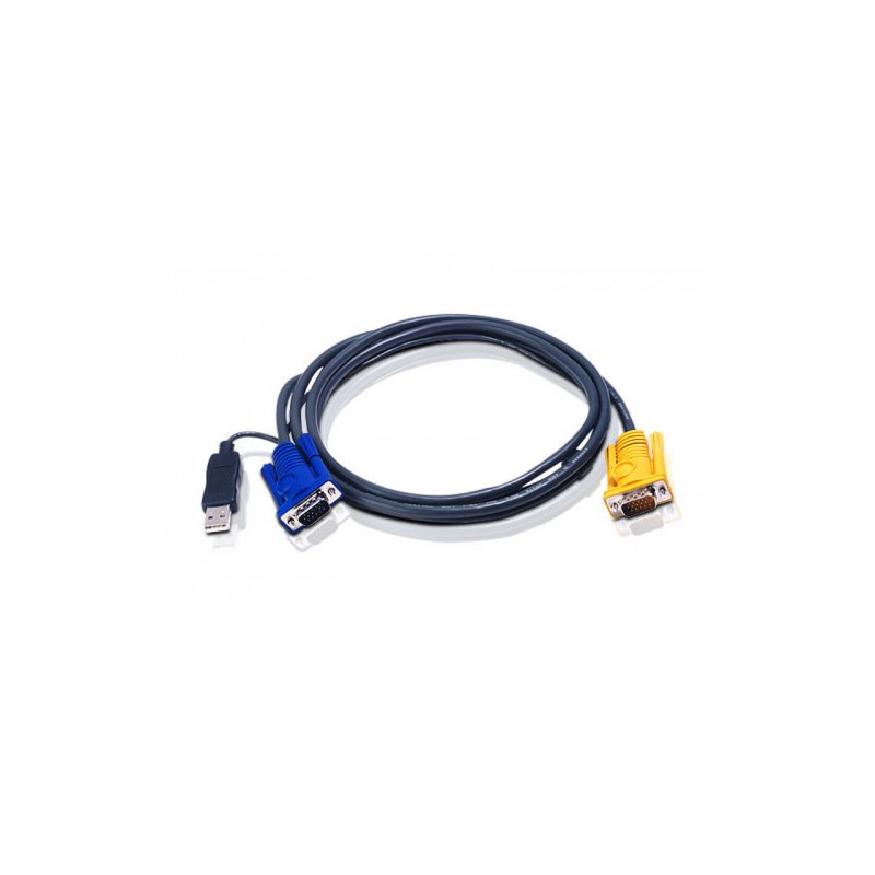 Aten 2L5202UP cable para video, teclado y ratón (kvm) Negro 1,8 m