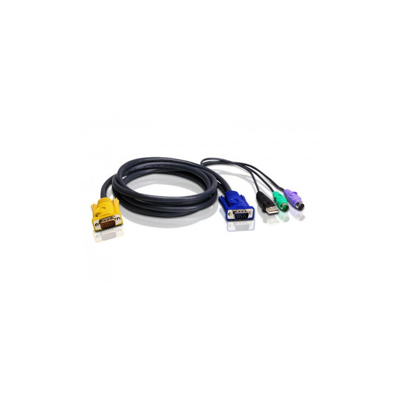 Aten 2L5302UP cable para video, teclado y ratón (kvm) Negro 1,8 m