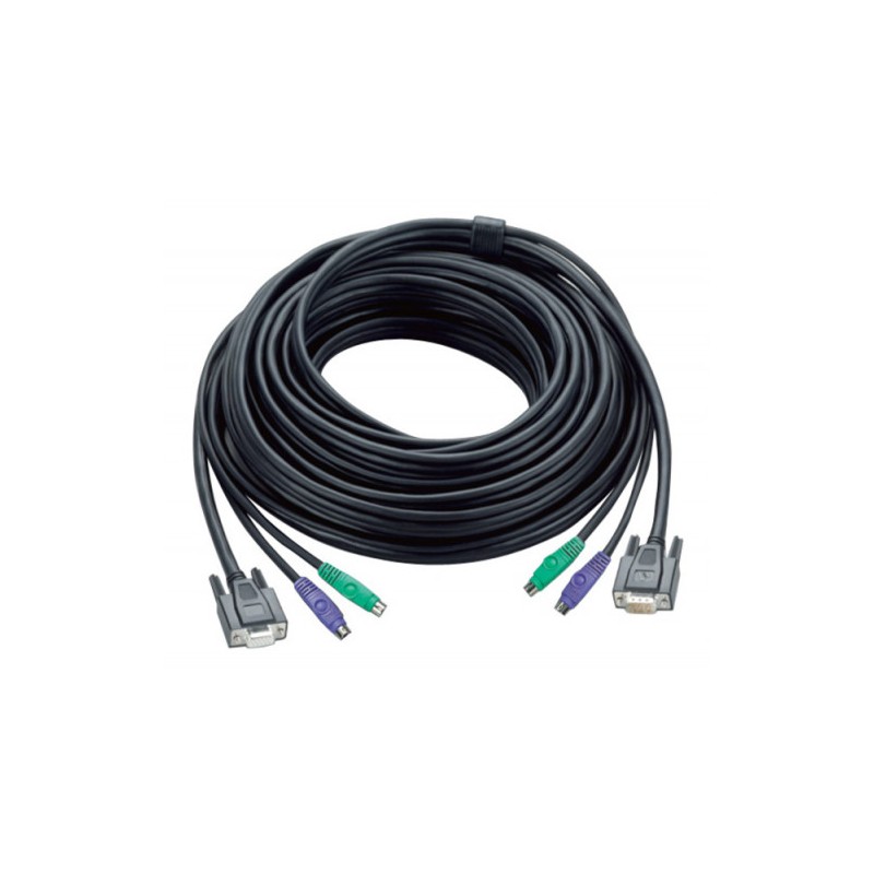 Aten 30ft PS/2 cable para video, teclado y ratón (kvm) Negro 10 m