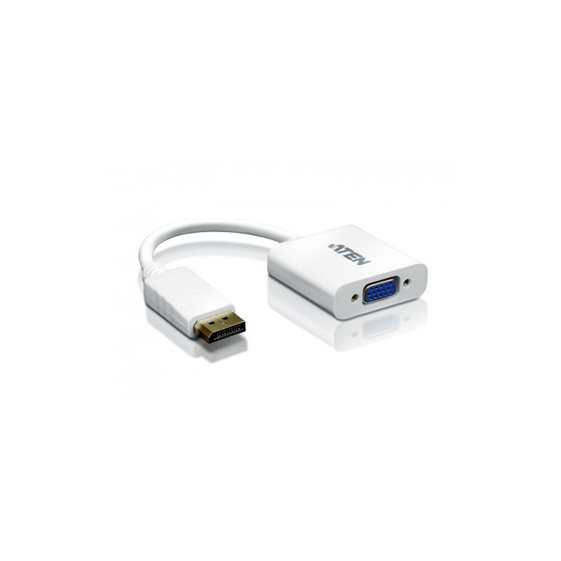Aten Displayport/VGA adapter DisplayPort Male VGA HDB-15 Female Blanco