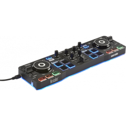 Hercules Starlight Mesa de mezclas con opción de realizar scratch conectando un CDJ 2 canales Negro