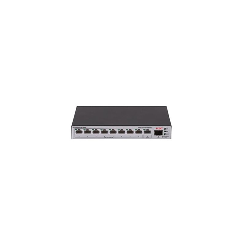 H3C LS-1600V2-10P-HPWR-GL switch Gestionado Gigabit Ethernet (10/100/1000) Energía sobre Ethernet (PoE) Gris, Negro