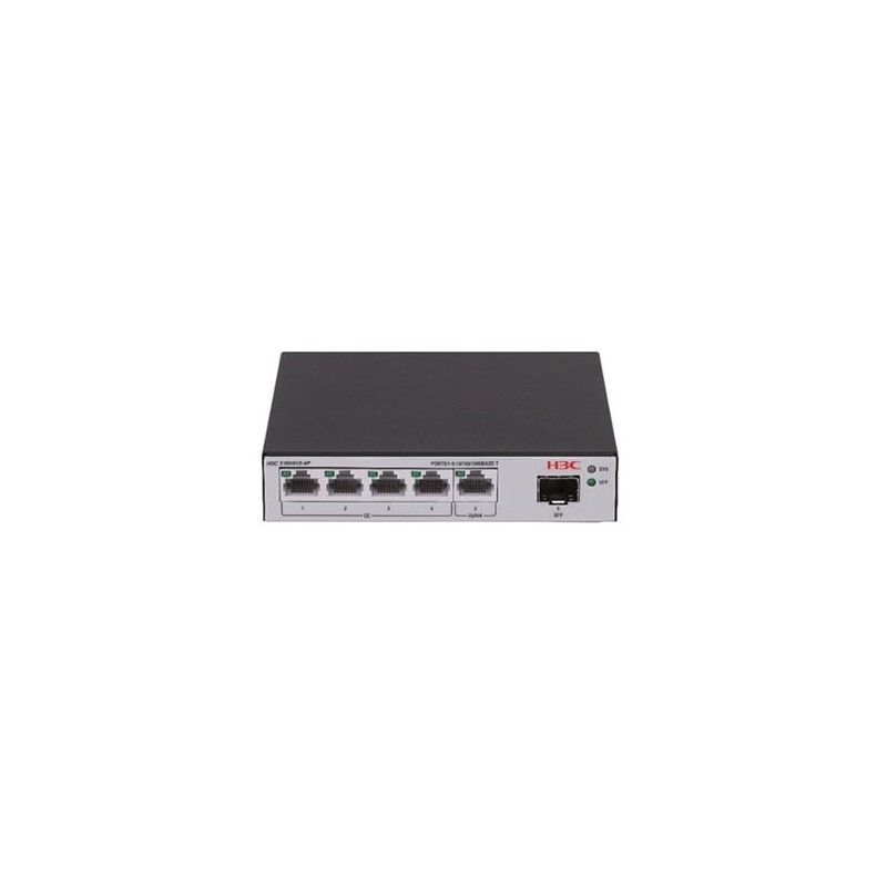 H3C LS-1600V2-6P-GL switch Gestionado L2 Gigabit Ethernet (10/100/1000) Negro, Gris