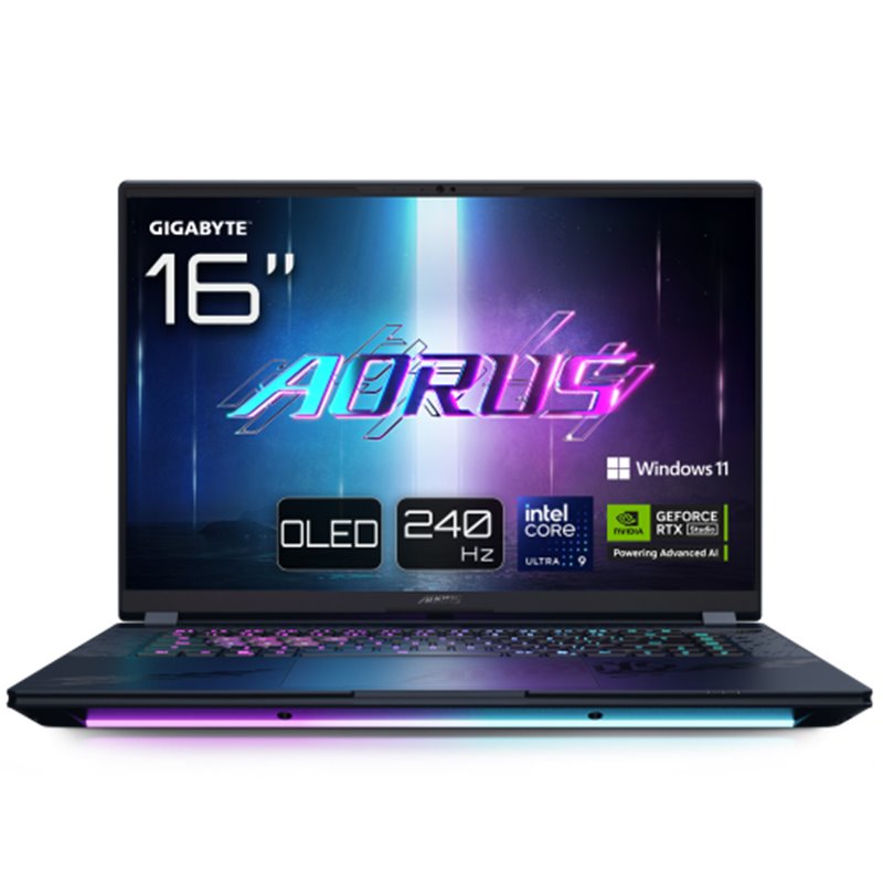 GIGABYTE AORUS MASTER 16 BYH Portátil Gaming - 16,0“, 240Hz OLED, Intel Core 275HX, NVIDIA RTX 5080 GPU, 32GB DDR5 5600MHz, 1 x 