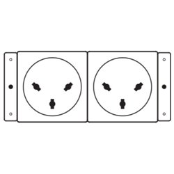 Kramer Electronics TS-2IL toma de corriente