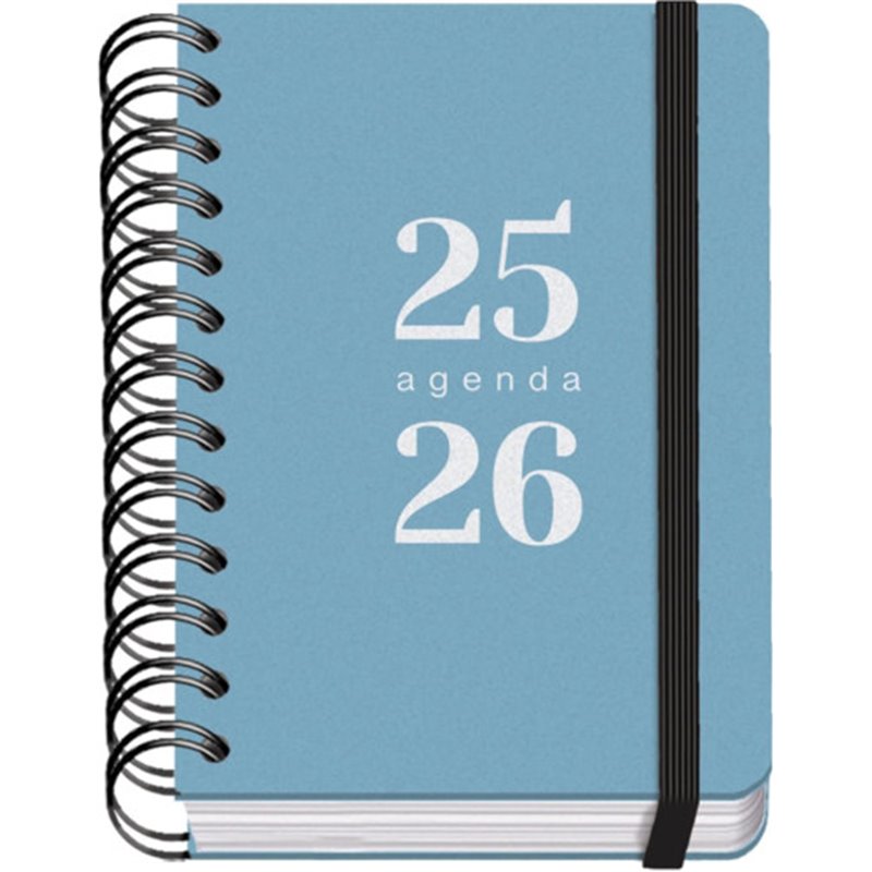 AGENDA ESCOLAR 2025-2026 TAMAÑO A6 TAPA CARTON FORRADO DÍA PÁGINA PRIME LOGIC DOHE 52053