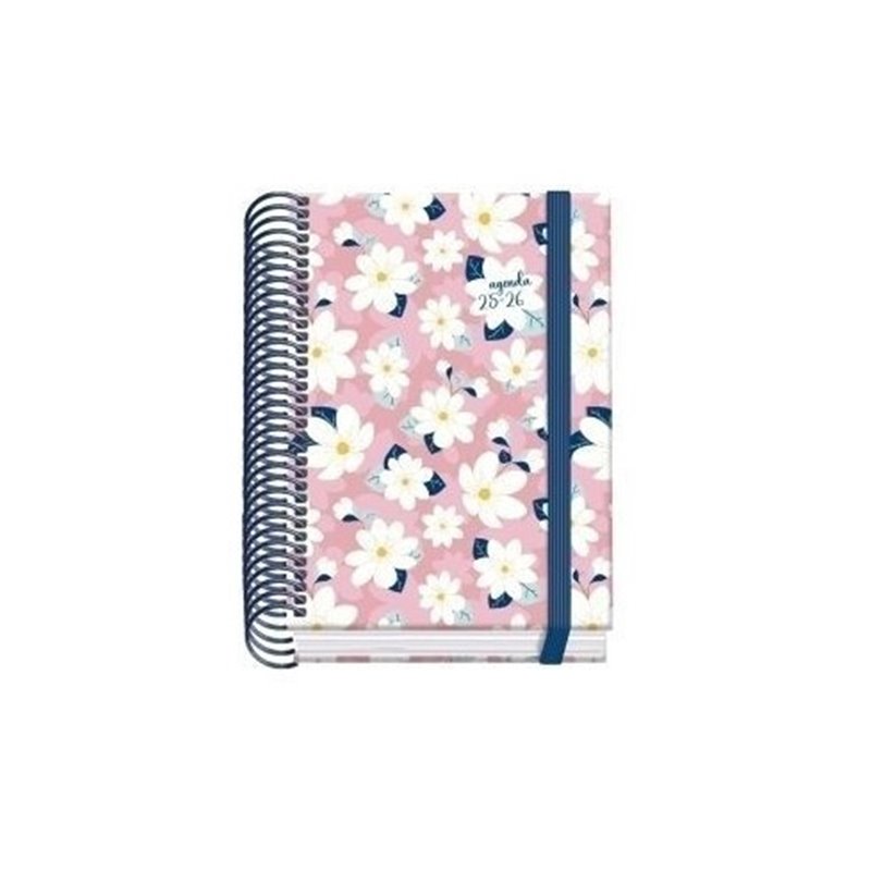 AGENDA ESCOLAR 2025-2026 TAMAÑO A6 TAPA CARTON FORRADO DÍA PÁGINA PRIME CAMOMILLE DOHE 52049