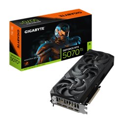 GIGABYTE GeForce RTX 5070 Ti WINDFORCE SFF 16G Tarjeta Gráfica - 16GB GDDR7, 256bit, PCI-E 5.0, 2452 MHz Frecuencia del núcleo, 