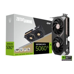 VGA ZOTAC RTX 5060 TI 16GB AMP,NV,RTX5060TI,16GB,GDDR7,128BIT,1HDMI+3DP,2 VENTILADORES (ZT-B50620F-10M)
