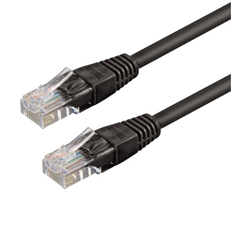 WP WPC-PAT-6U020BL cable de red Negro 2 m Cat6 U/UTP (UTP)