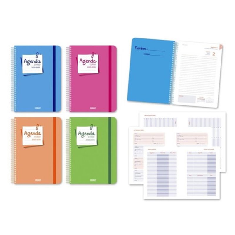 AGENDA ESCOLAR 2025-2026  POST -IT 4º DIA PAGINA TAPA CARTON INGRAF 333354