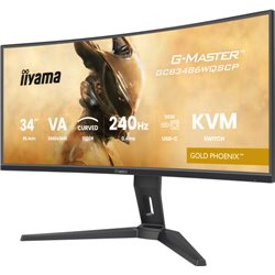MONITOR IIYAMA G-MASTER GCB3486WQSCP-B1, 34", 1500R,  240HZ, USB-C (95W), KVM, LAN, 500CD