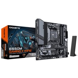 GIGABYTE B550M GAMING X WIFI6 Placa base - Procesadores AMD Ryzen 5000, VRM de 5+3 fases, hasta 3200 MHz DDR4, 1x M.2 PCIe 4.0 +