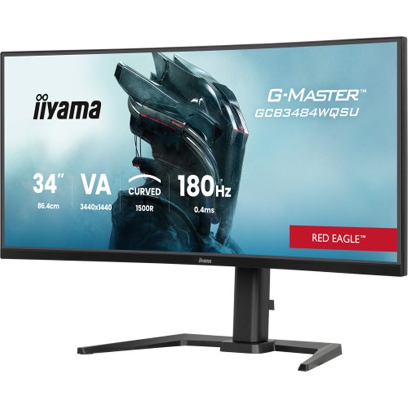 MONITOR IIYAMA G-MASTER GCB3484WQSU-B1, 34", CURVATURA 1500R, 180HZ, 500CD