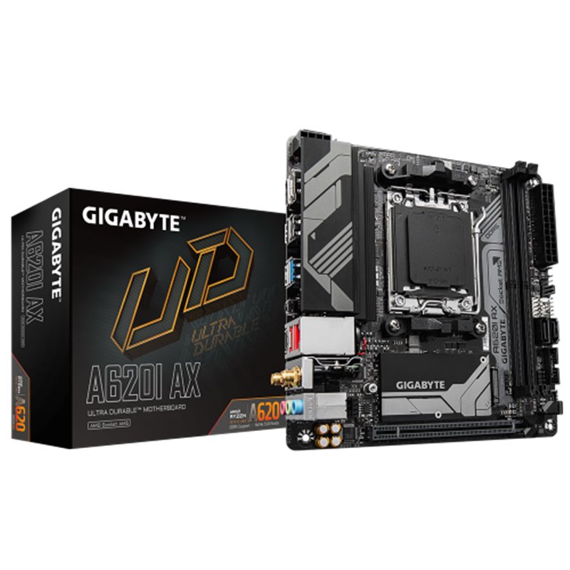 GIGABYTE A620I AX placa base AMD A620 Zócalo AM5 mini ITX