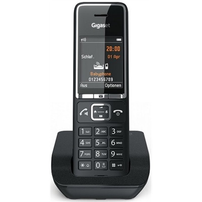 Gigaset COMFORT 550 Teléfono DECT Identificador de llamadas Negro