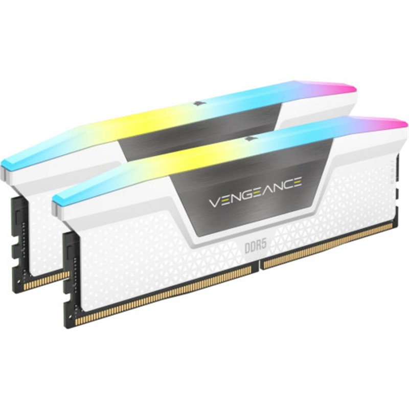 MEMORIA CORSAIR DDR5 32GB 2X16GB PC6400 VENGEANCE RGB BLANCA CMH32GX5M2B6400Z32W