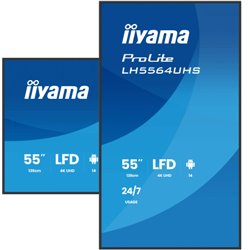 IIYAMA MONITOR 55" 3840x2160, UHD VA DLED  500cd/m, HORIZ Y VERT, MM 2x 10W, 2x HDMIx 1x USB-C, USB 2.0 x2, WiFi, LAN, Media Pla