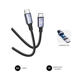 SUBBLIM CABLE PLUS 100W C-C 2M BLACK