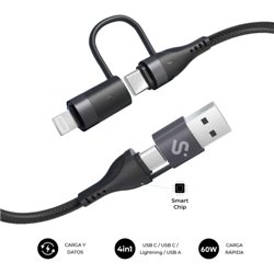 SUBBLIM CABLE TOP 4IN1 60W C-C-L-A 1,2M