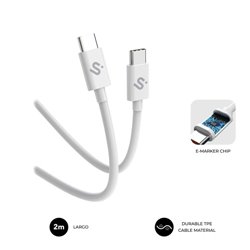 SUBBLIM CABLE PLUS 100W C-C 2m WHITE