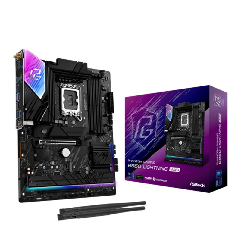 Asrock B860 Lightning WiFi Intel B860 LGA 1851 (Socket V1) ATX