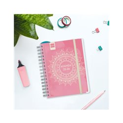 AGENDA DOCENTE 2025-2026 MAGISTRAL PERSONALIZABLE 4º 155X212 SEMANA VISTA HORIZONTAL MANDALA+ FINOCAM 533380126