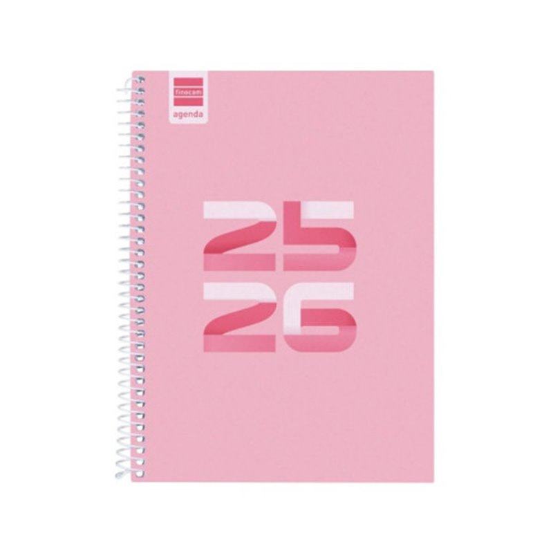 AGENDA ESCOLAR 2025-2026 COOL 4º 155X212 SEMANA VISTA HORIZONTAL ROSA+ FINOCAM 645040426
