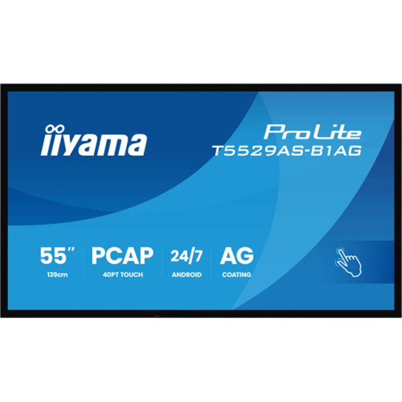 MONITOR IIYAMA 55" ALL-IN-ONE INTERACTIVE DISPLAY/ ANDROID 14 OS/ 3840X2160, 4K UHD PANEL, 2XHDMI + USB-C (DP-ALT), 450CD/M², US
