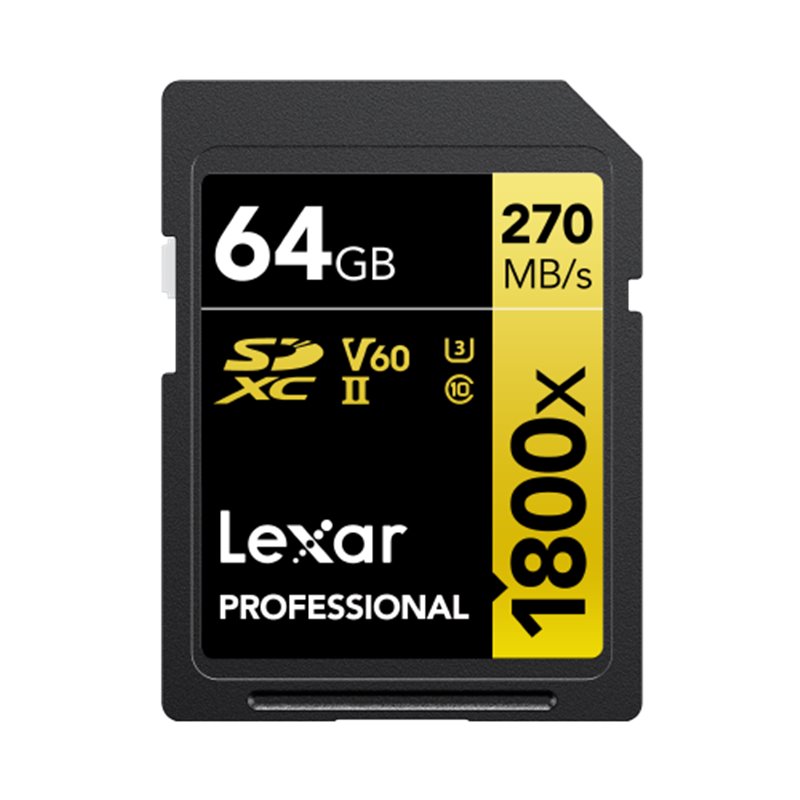 Lexar 1800x 64 GB SDXC UHS-II Clase 10
