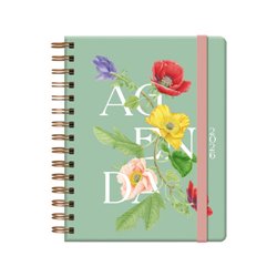 AGENDA 2026 BOTANICAL ESPIRAL SEMANA VISTA 15 X 21 CM. ROMANTIC DOHE 13266 - 26