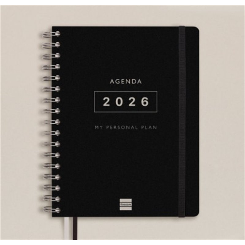 AGENDA 16 MESES SEPTIEMBRE 2025-DICIEMBRE 2026 TEMPUS 4º 155X212 SEMANA VISTA VERTICAL NEGRO+ FINOCAM 626600126
