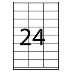 CAJA 100 HOJAS ETIQUETAS ADHESIVAS ILC BLANCA 70X37 FABRISA 15305