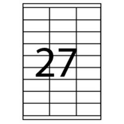 CAJA 100 HOJAS ETIQUETAS ADHESIVAS ILC BLANCA 70X30 FABRISA 15301