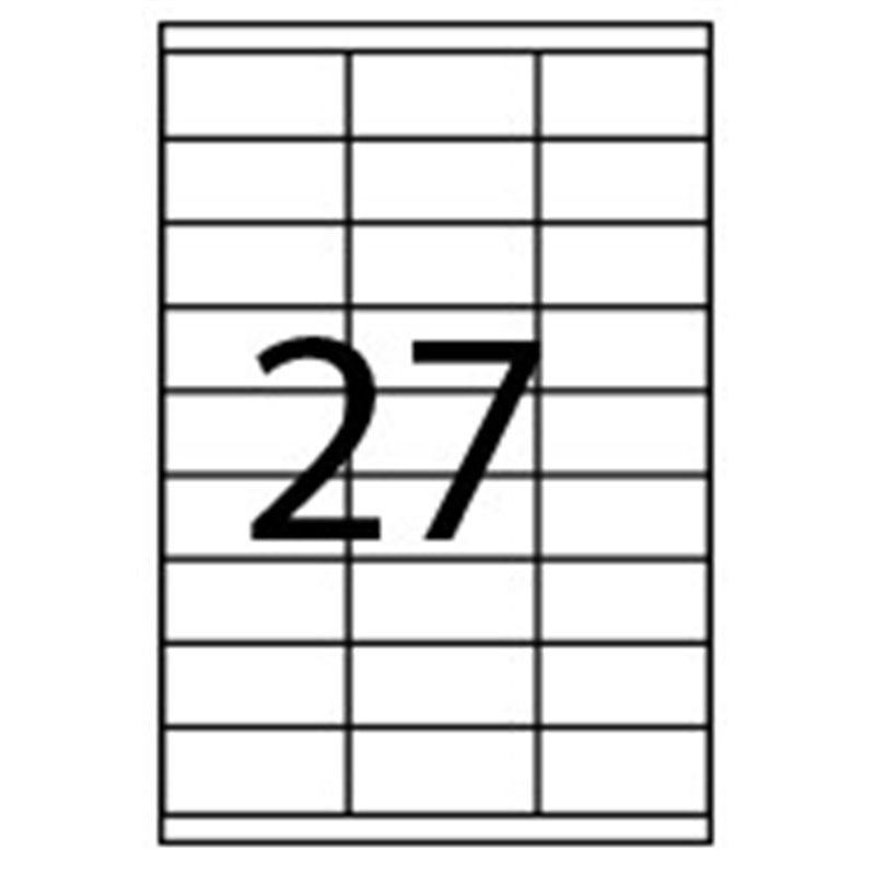 CAJA 100 HOJAS ETIQUETAS ADHESIVAS ILC BLANCA 70X30 FABRISA 15301