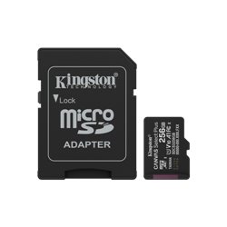 Kingston Technology 256GB microSDXC Canvas Select Plus Gen3 150MB/s A1 (Incluye adaptador de SD)