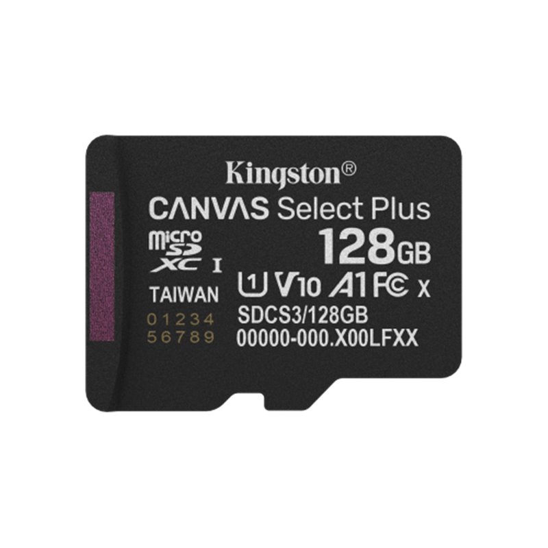 Kingston Technology 128GB micSDXC Canvas Select Plus Gen3 150R A1 (Adaptador de SD no incluido)