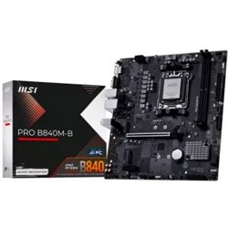 PLACA MSI PRO B840M-B,AMD,AM5,B840,4DDR5,256GB,1HDMI,4SATA3+2M.2,GBLAN,4USB3.2,MATX