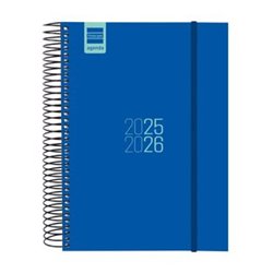 AGENDA ESCOLAR 2025-2026 CURSO ESPIR E10-155X212 1DIA PAGINA AZUL+ FINOCAM 633121526