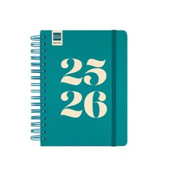 AGENDA ESCOLAR 2025-2026 CURSO COSMO 4º 155X212  1DIA PAGINA AQUA+ FINOCAM 537070426