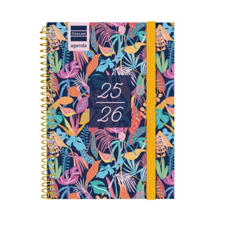 AGENDA ESCOLAR 2025-2026 SECUNDARIA 8º 120X164 SEMANA VISTA HORIZONTAL TROPICAL+ FINOCAM 634225026