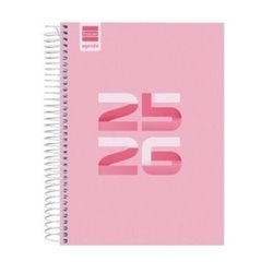 AGENDA ESCOLAR 2025-2026 COOL 4º 155X212 1DIA PAGINA ROSA+ FINOCAM 645060426
