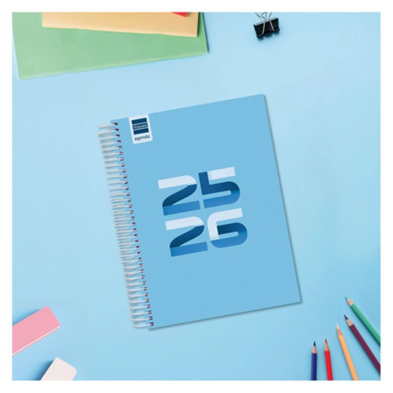 AGENDA ESCOLAR 2025-2026 COOL 4º 155X212 1DIA PAGINA AZUL+ FINOCAM 645060126