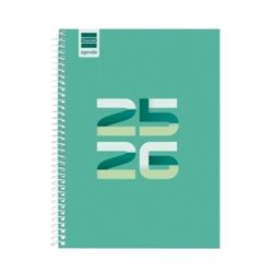 AGENDA ESCOLAR 2025-2026 COOL 4º 155X212 SEMANA VISTA HORIZONTAL VERDE+ FINOCAM 645040926