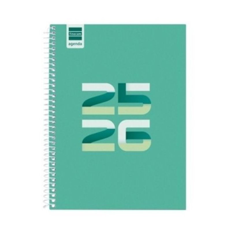 AGENDA ESCOLAR 2025-2026 COOL 4º 155X212 SEMANA VISTA HORIZONTAL VERDE+ FINOCAM 645040926