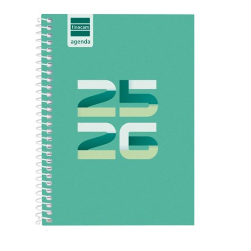 AGENDA ESCOLAR 2025-2026 COOL 8º 120X164 SEMANA VISTA HORIZONTAL VERDE+ FINOCAM 645000926