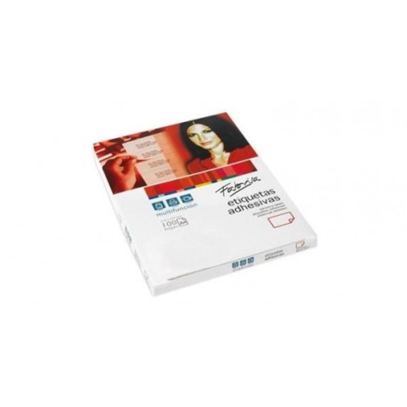 CAJA 100 HOJAS ETIQUETAS ADHESIVAS ILC BLANCA 210X297 FABRISA 15323F