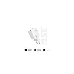 SUBBLIM CARGADOR GAN 35W CHARGER USB C+C